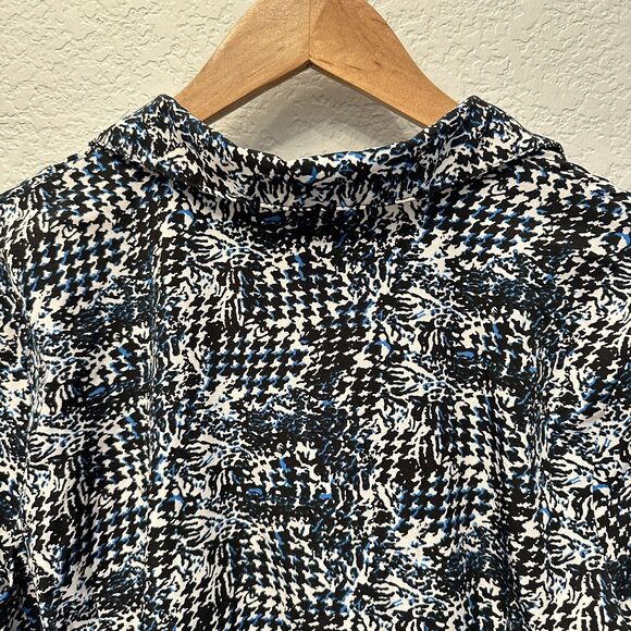 NY Collection Shirt Dress Light Weight Boho Button Down Modest Preppy Size XL - Picture 3 of 14